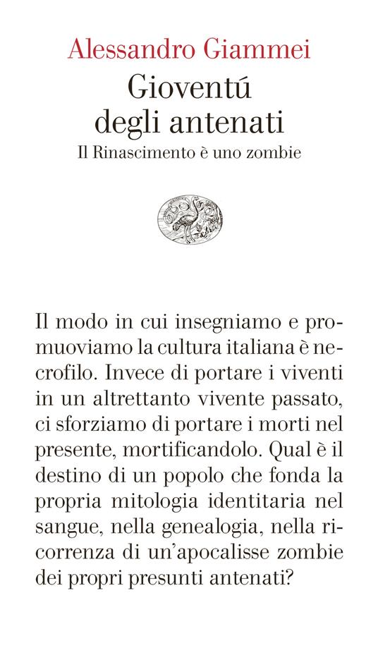 gioventú degli antenati alessandro giammei